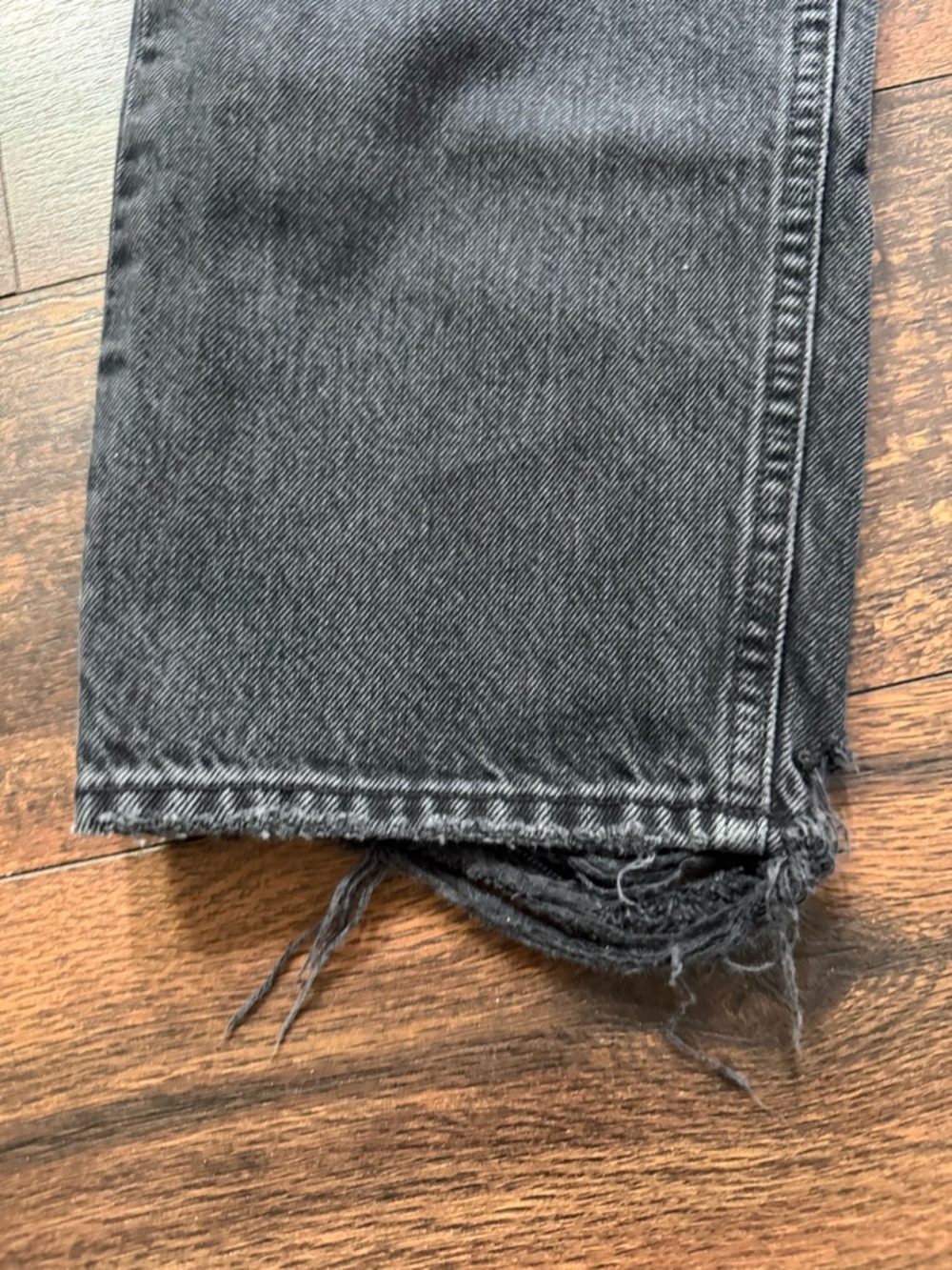 Agolde high-Rise 90s crop Distressed Black Women’s Jeans - Picture 5 of 12